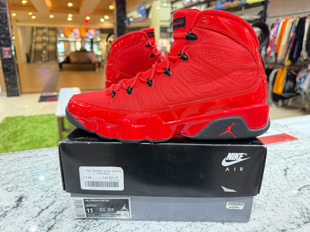 PRE OWNED Jordan 9 Retro Chile Red