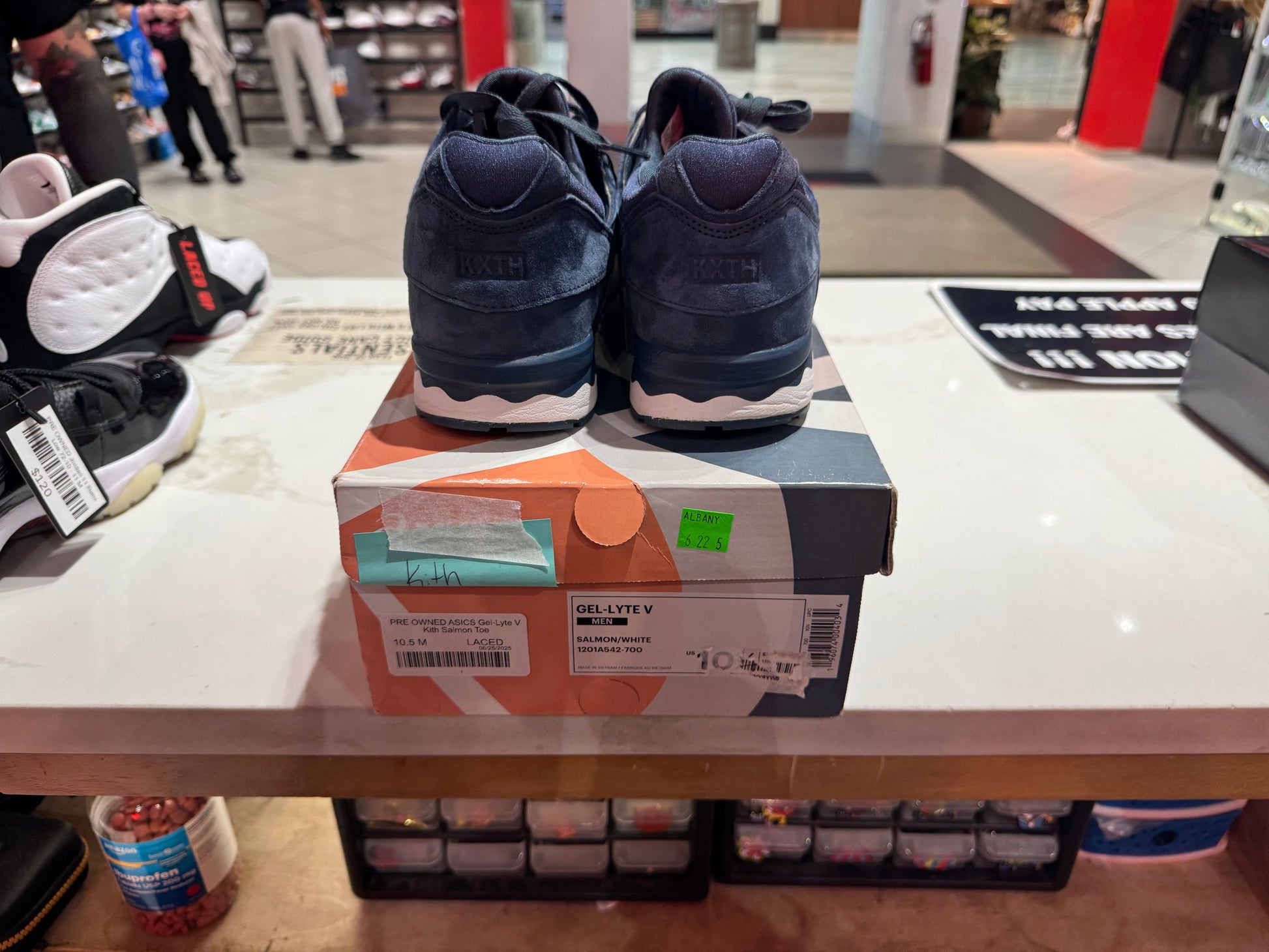 PRE OWNED ASICS Gel-Lyte V Kith Salmon Toe