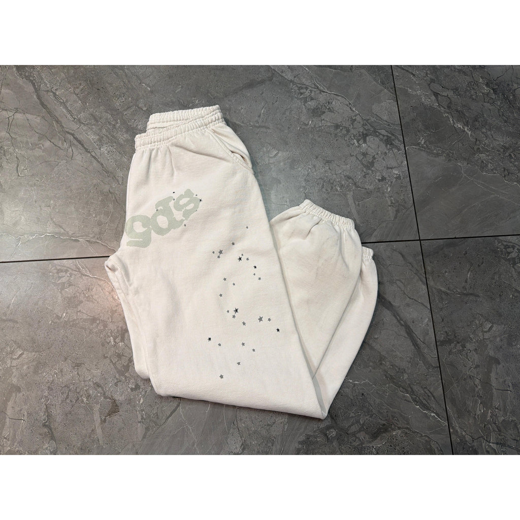 PRE OWNED Sp5der Adult Sweatpants Egg Shell