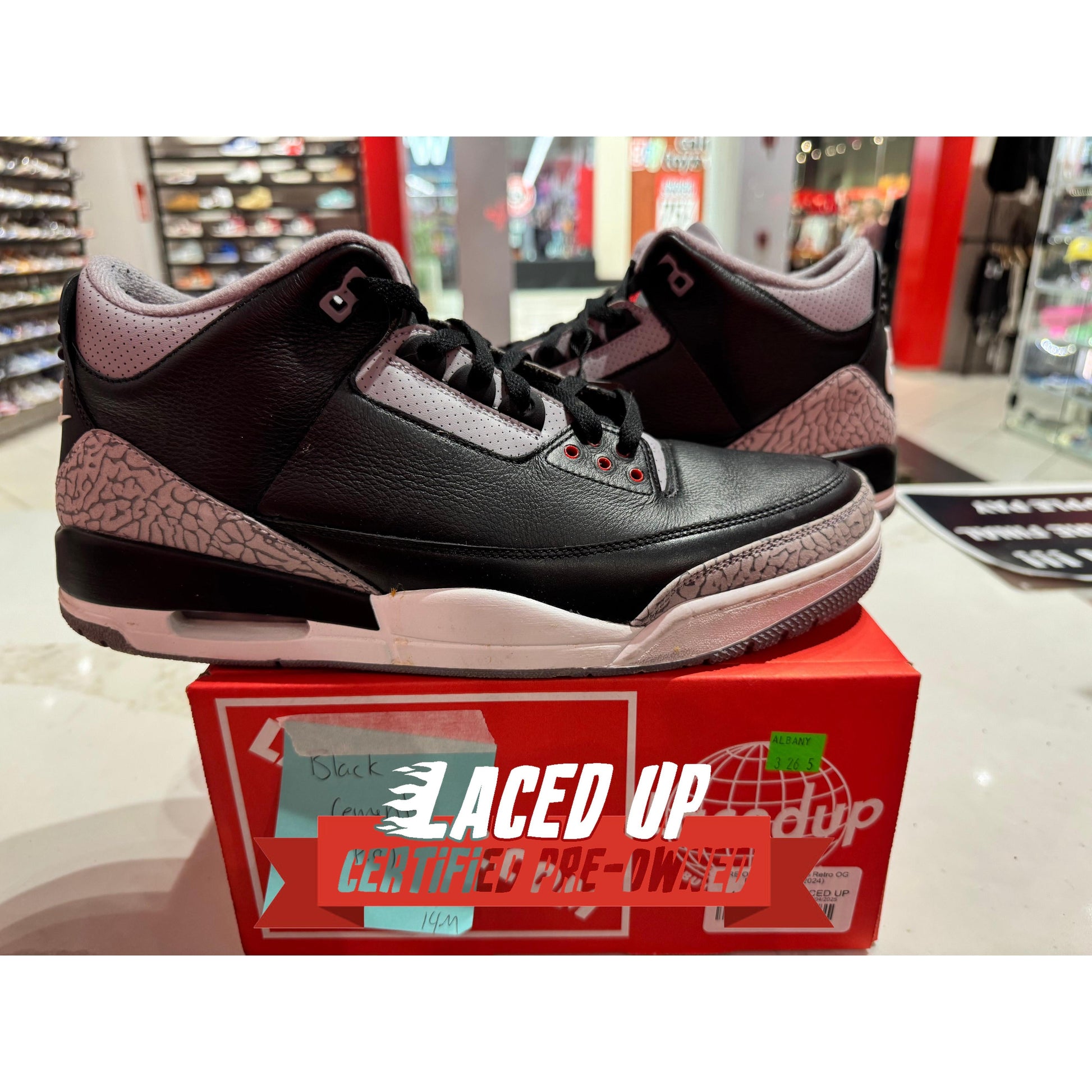 PRE OWNED Jordan 3 Retro OG Black Cement (2024)