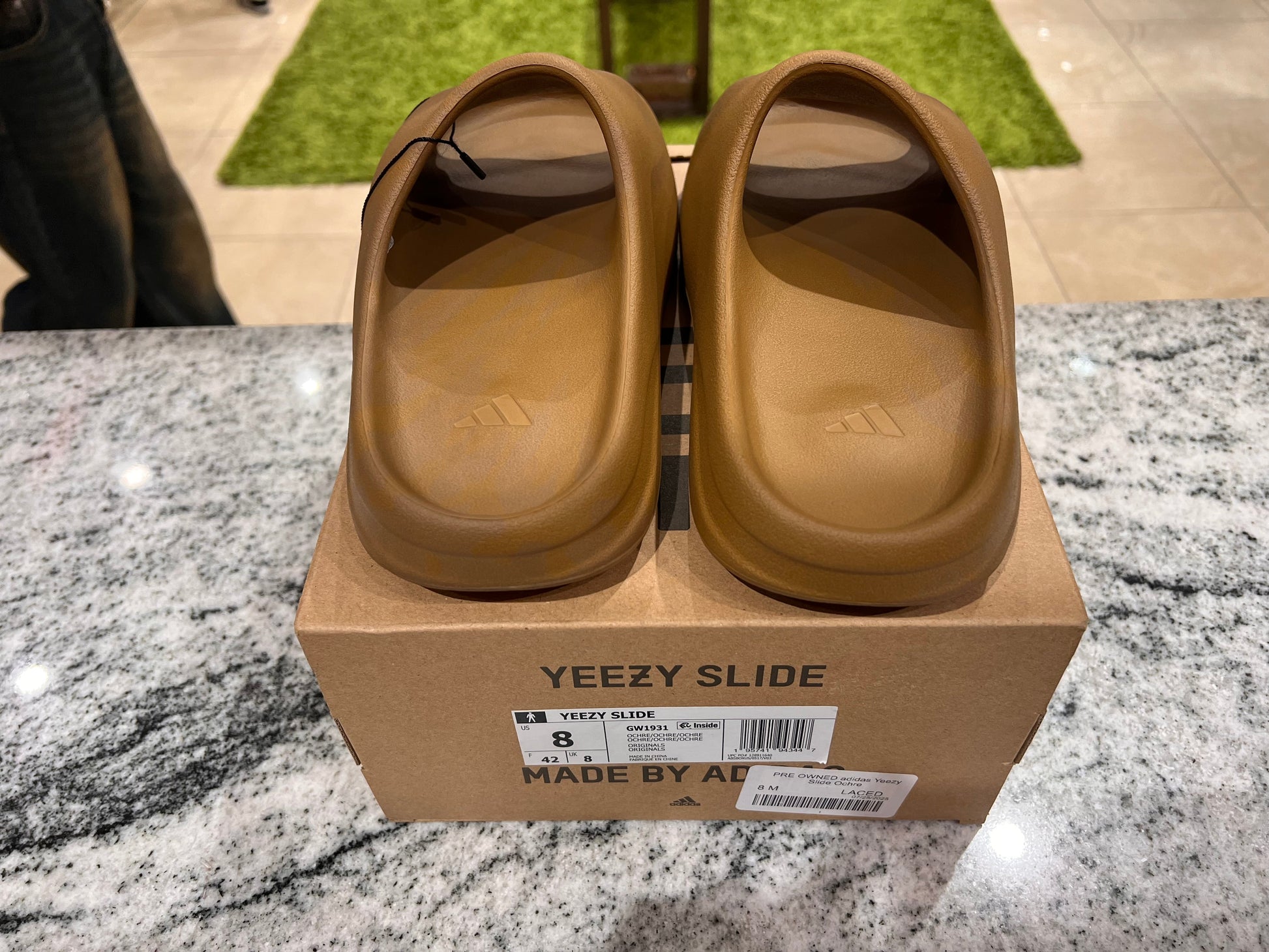 PRE OWNED adidas Yeezy Slide Ochre