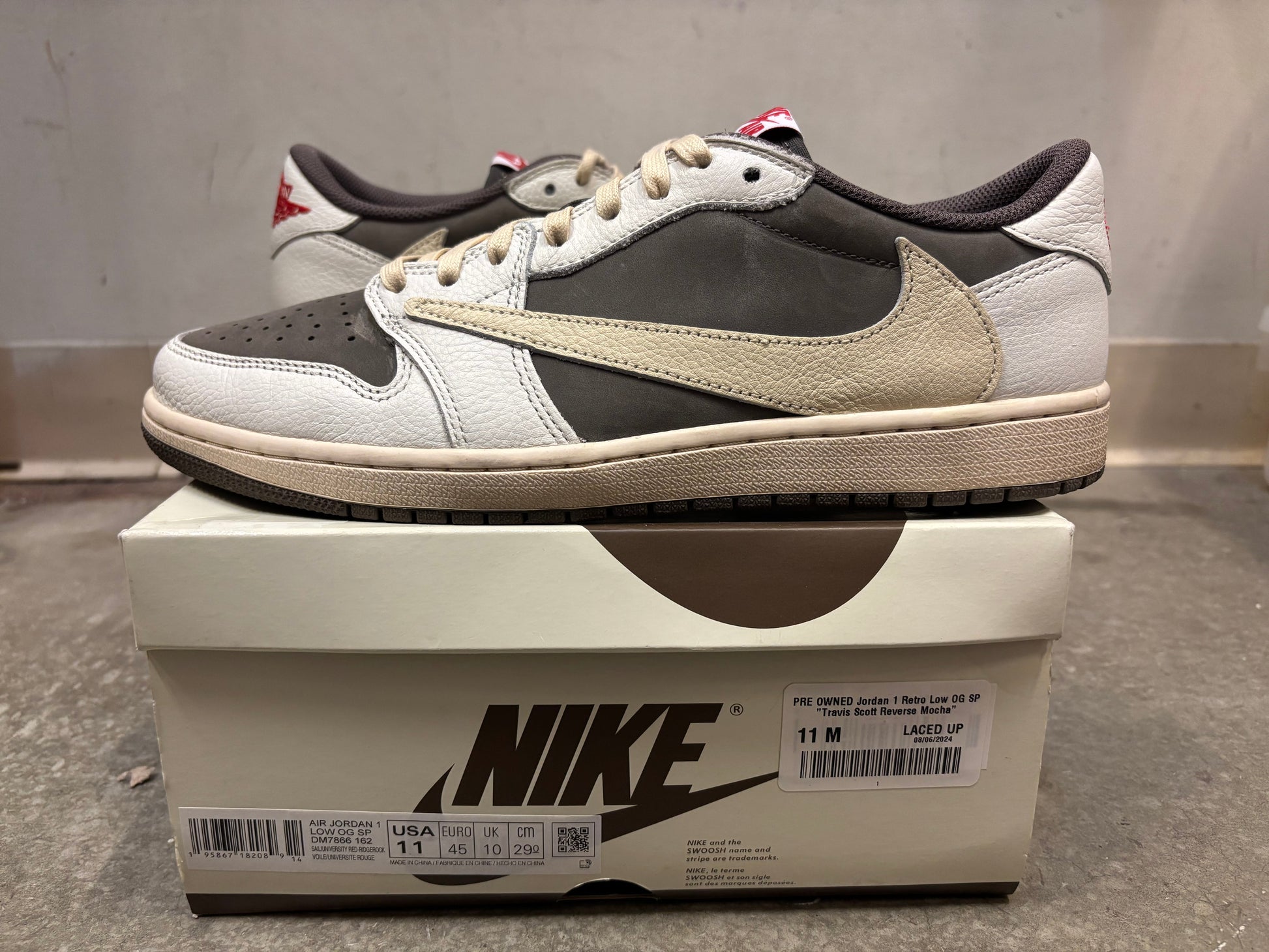 PRE OWNED Jordan 1 Retro Low OG SP "Travis Scott Reverse Mocha"