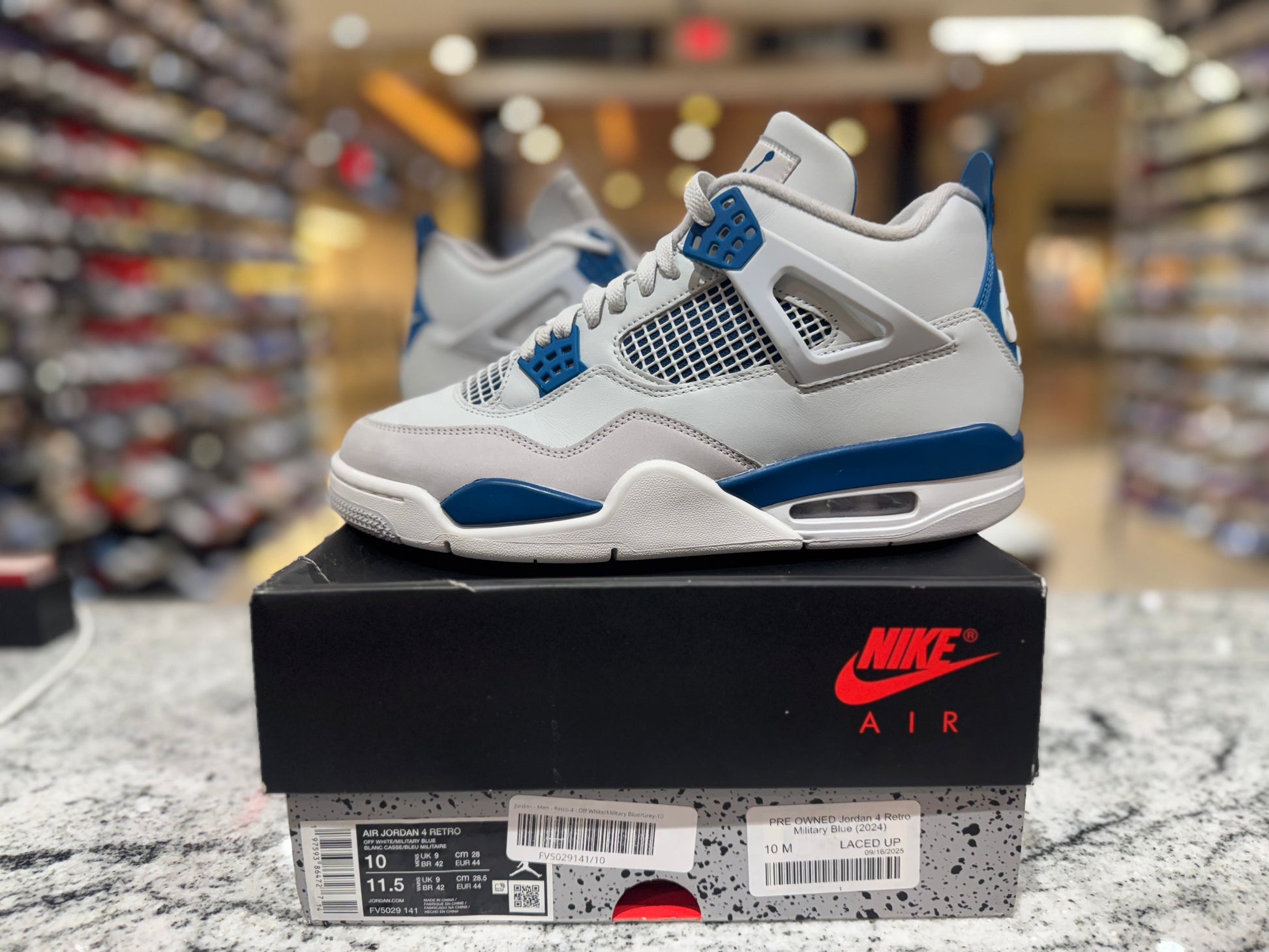 PRE OWNED Jordan 4 Retro Military Blue (2024)