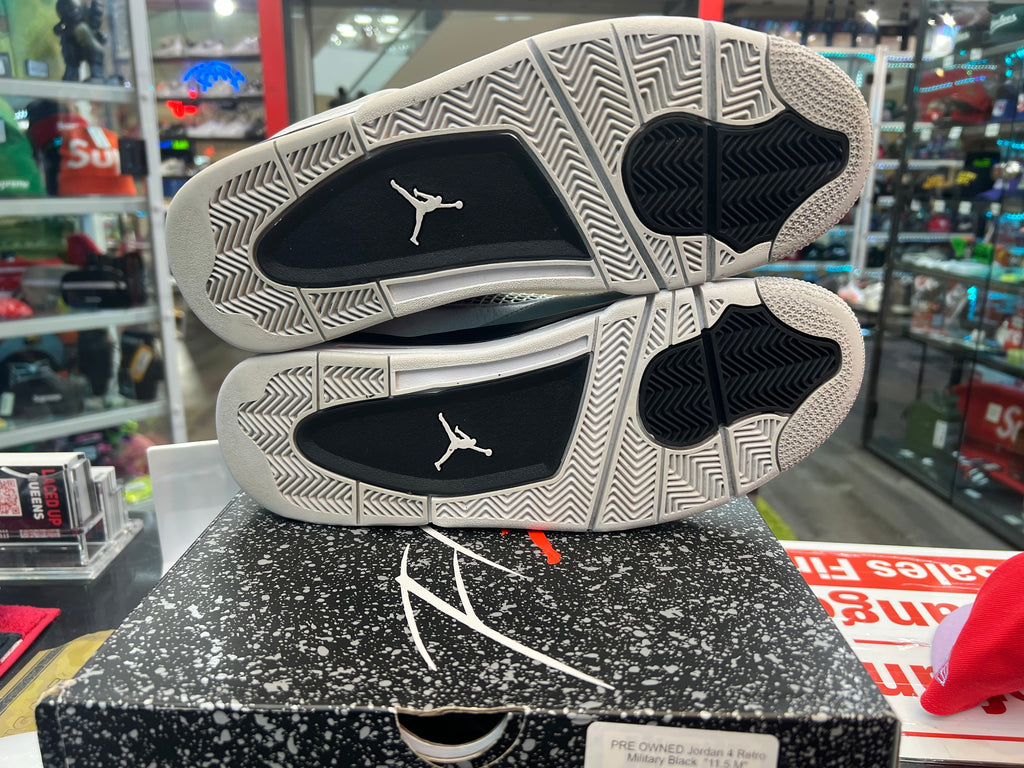 PRE OWNED Jordan 4 Retro Military Black