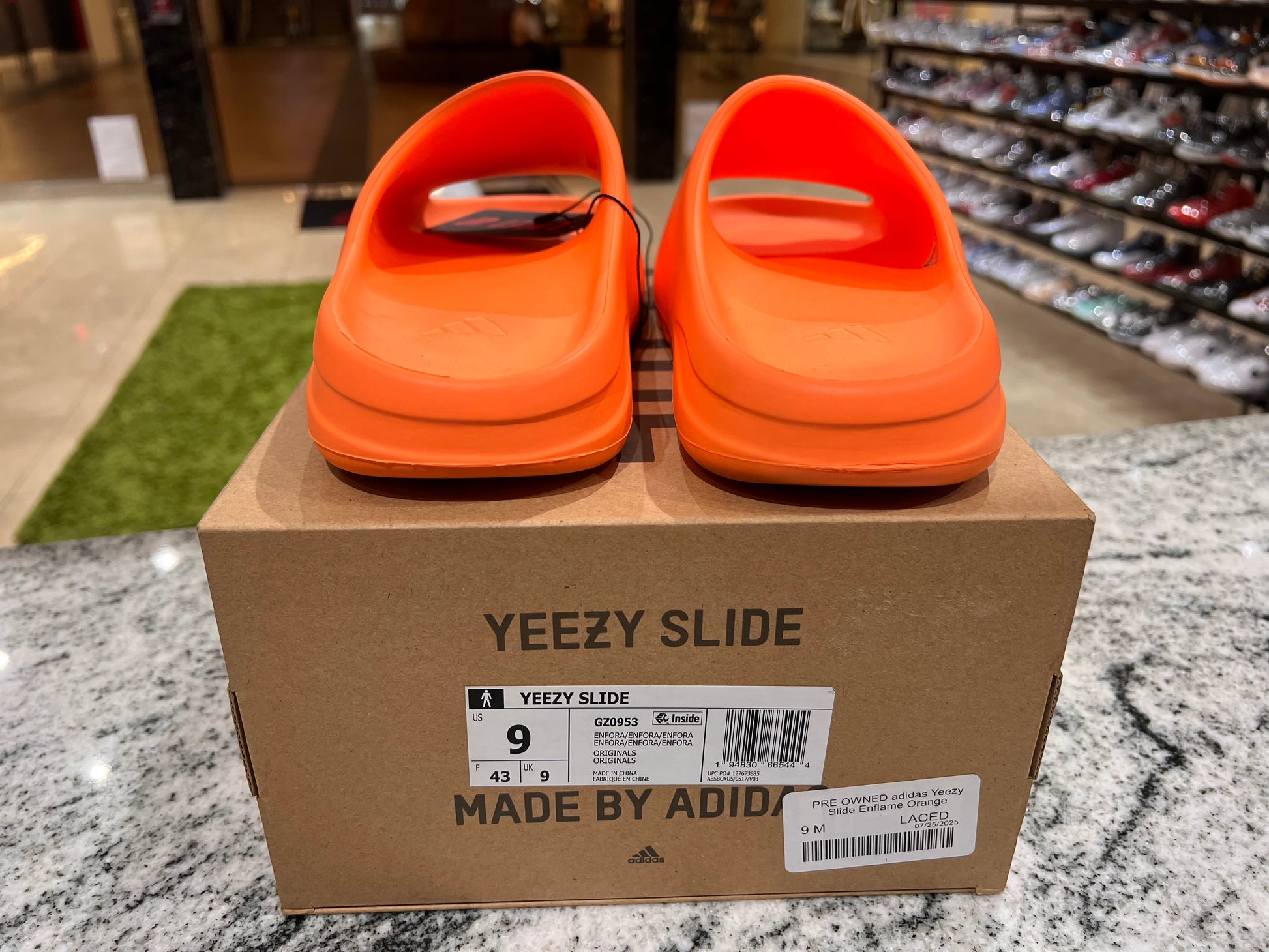 PRE OWNED adidas Yeezy Slide Enflame Orange