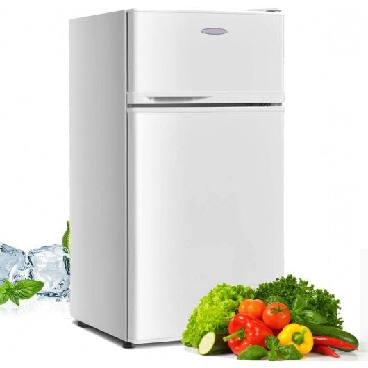 2 Doors Cold-rolled Sheet Compact Refrigerator-Black