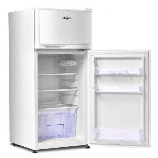 2 Doors Cold-rolled Sheet Compact Refrigerator-Black