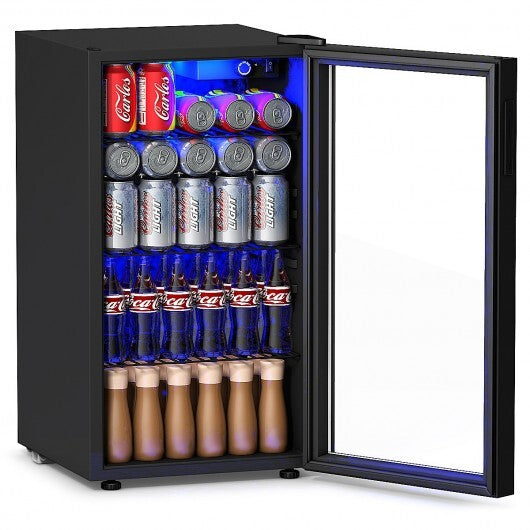 120 Can Beverage Mini Refrigerator with Glass Door