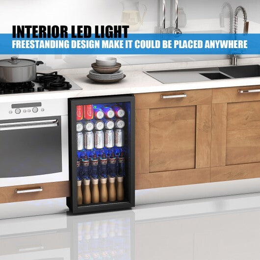 120 Can Beverage Mini Refrigerator with Glass Door