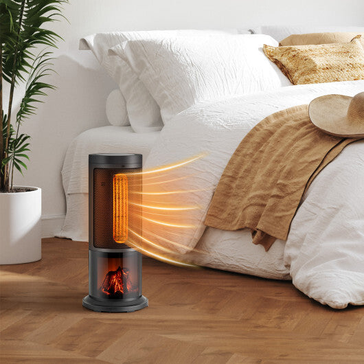17 Inch 1500W Portable Tower Space Heater with 135 Oscillation-Black