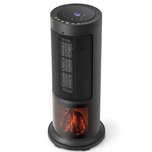 17 Inch 1500W Portable Tower Space Heater with 135 Oscillation-Black
