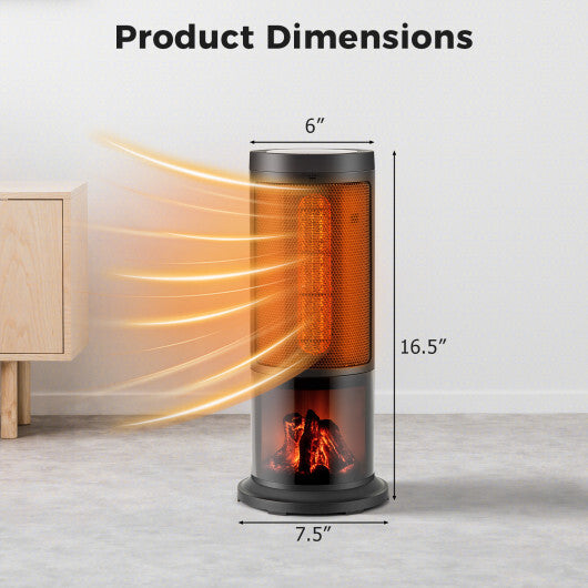 17 Inch 1500W Portable Tower Space Heater with 135 Oscillation-Black
