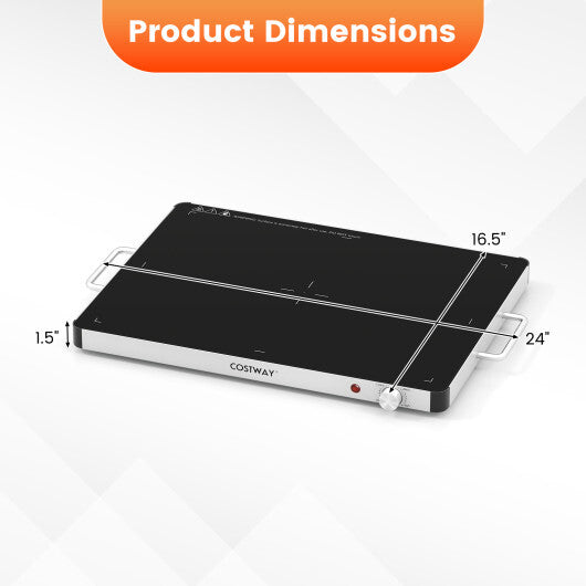 Electric Warming Food Warmer with Adjustable Temperature Control and Overheat Protection