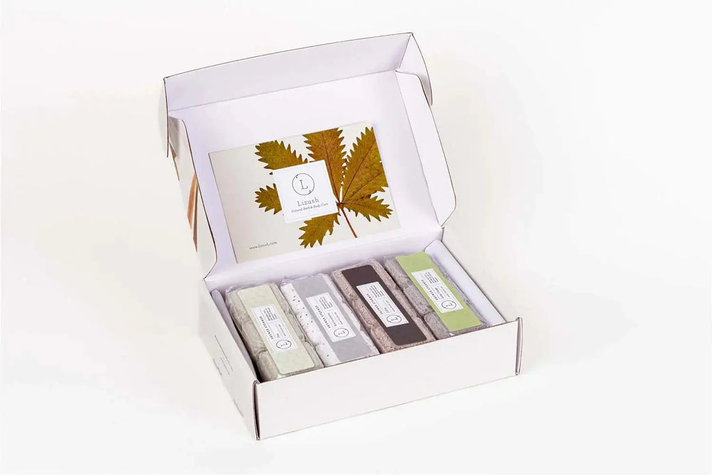 Earthy Shower Steamer Gift Box for Men and Women, Set of 12 Shower Steamers Package