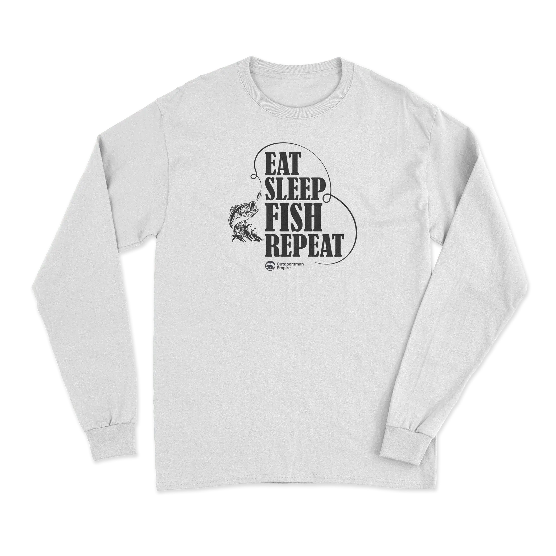 Eat Sleep Fish Repeat Men Long Sleeve Shirt