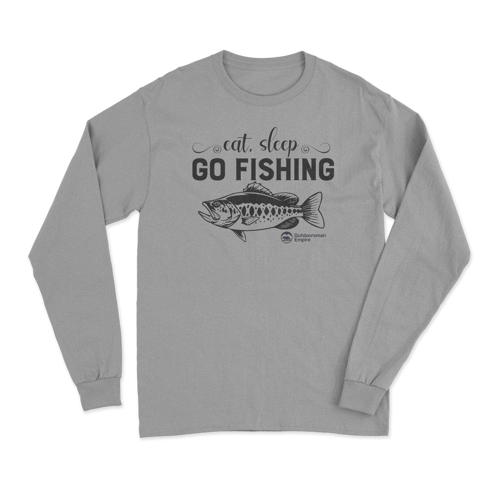 Eat Sleep Go Fishing Men Long Sleeve Shirt