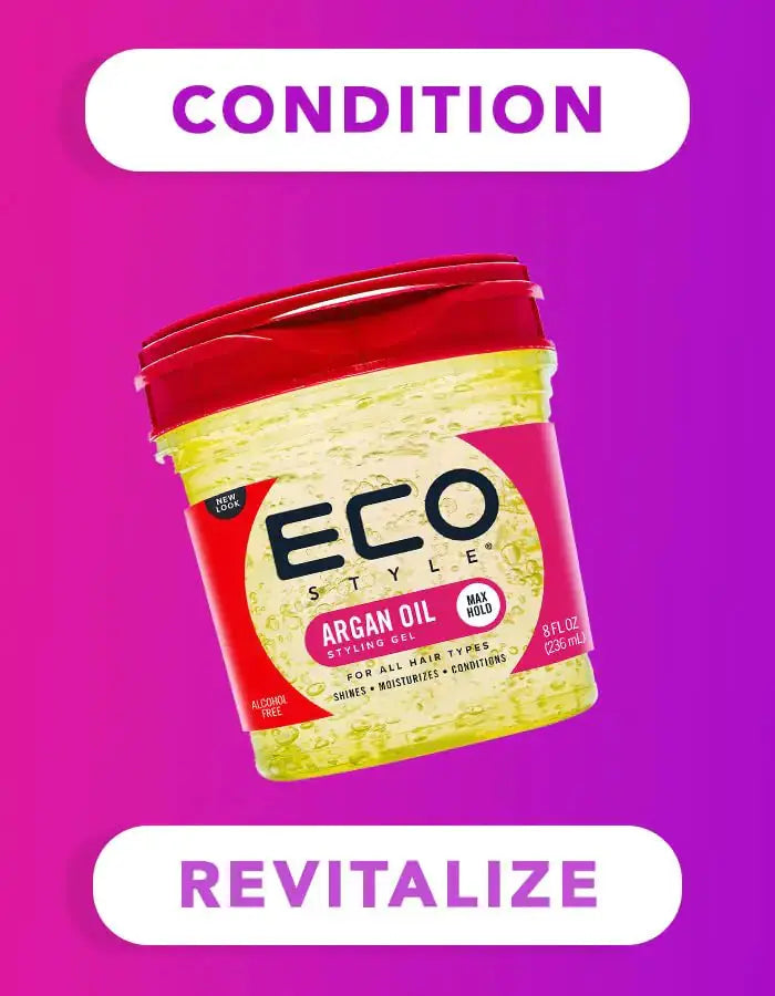 Eco Style Moroccan Argan Oil Styling Gel – Nourish, Repair, and Shine
