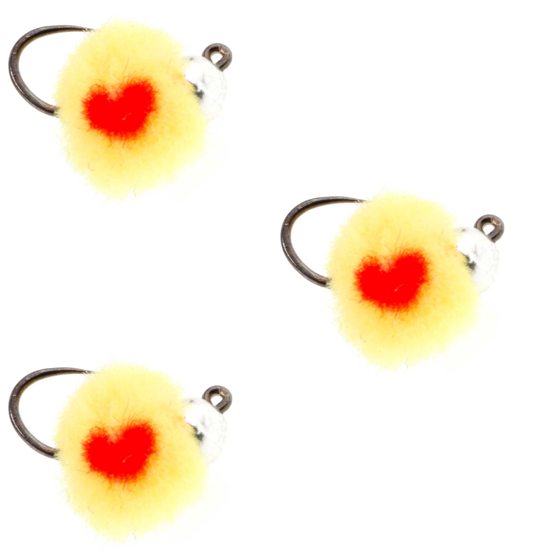 3 Pack Tungsten Bead Tactical Euro Oregon Cheese Jig Egg Barbless Czech Nymph Fly - Size 14