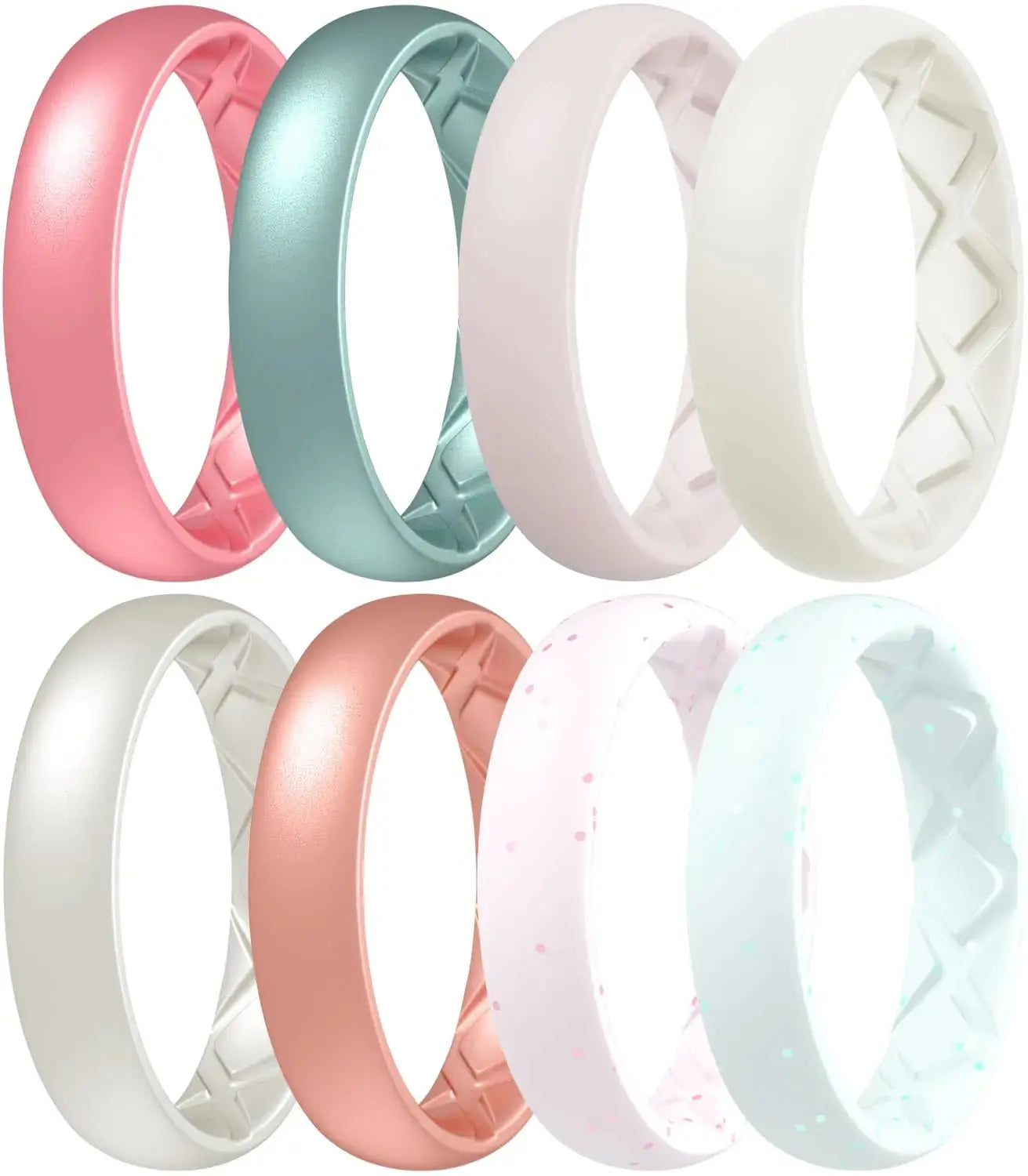 Egnaro Silicone Anniversary Ring Women - Breathable Design Wedding Ring