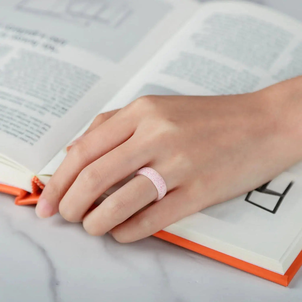 Egnaro Silicone Anniversary Ring Women - Breathable Design Wedding Ring