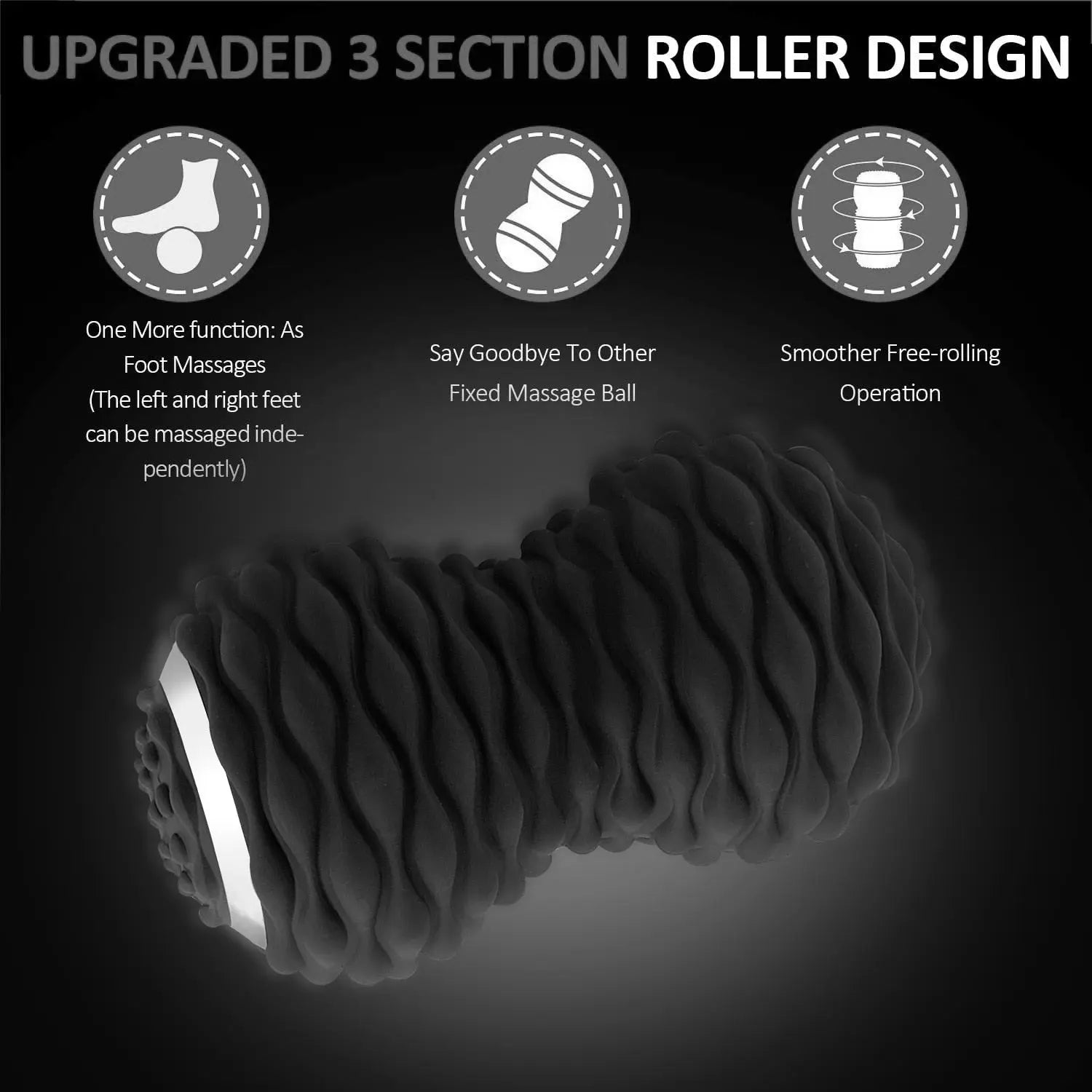Electric Vibrating Peanut Ball Muscle Roller - Rechargeable Portable Massager