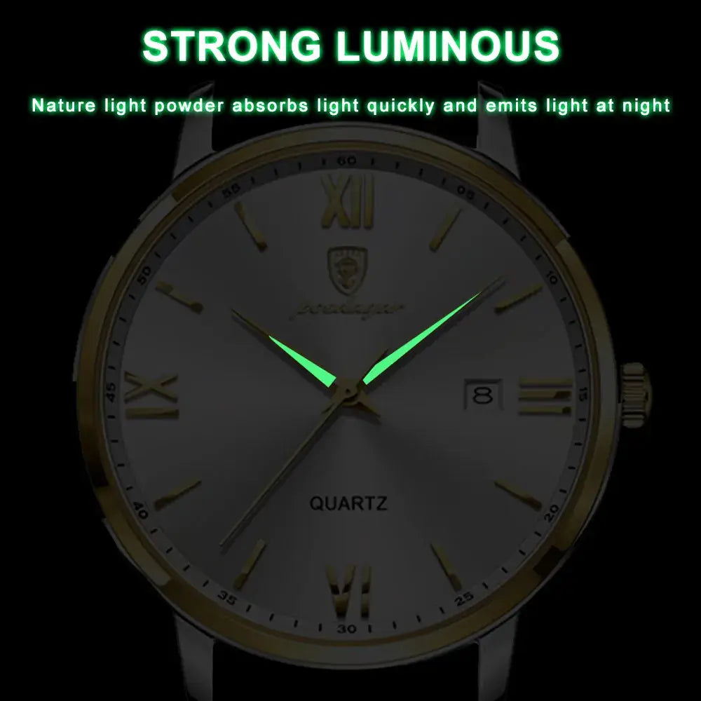 Elegant Quartz Leather Timepieces
