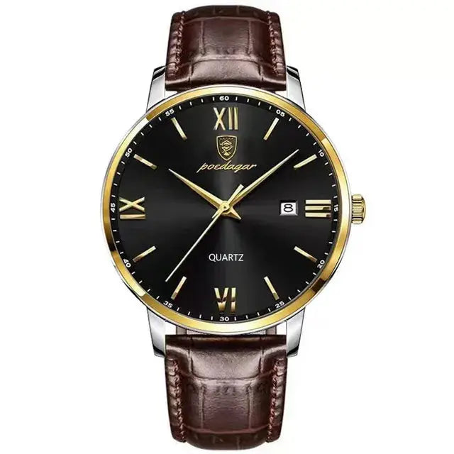 Elegant Quartz Leather Timepieces