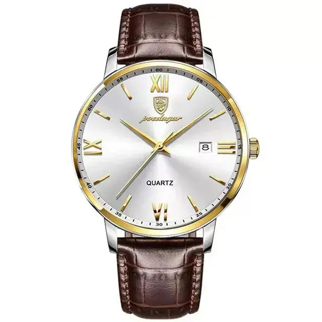 Elegant Quartz Leather Timepieces