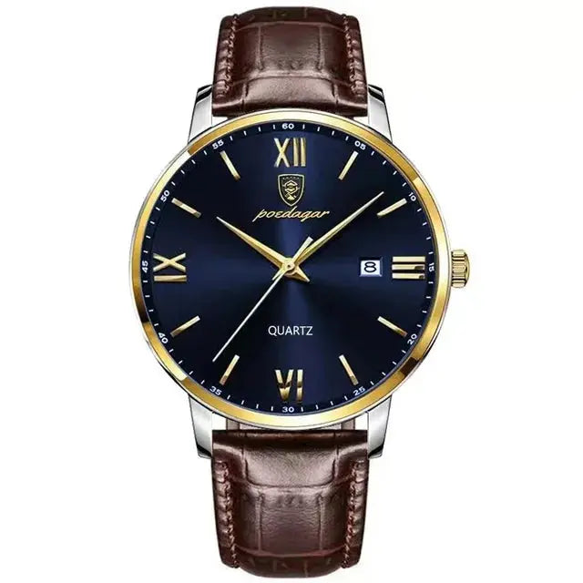 Elegant Quartz Leather Timepieces