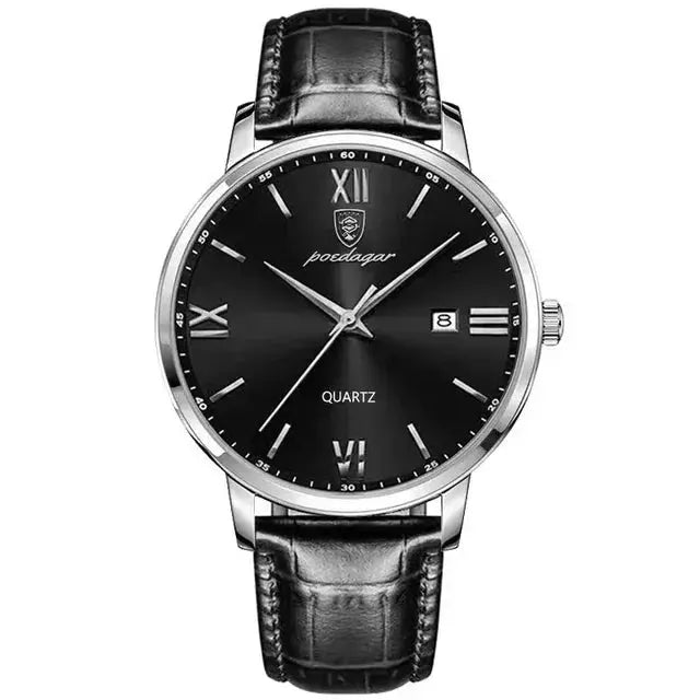 Elegant Quartz Leather Timepieces