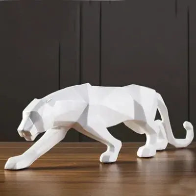 Elegant Resin Leopard Figurine: Chic Home Decor