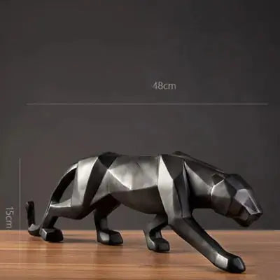 Elegant Resin Leopard Figurine: Chic Home Decor