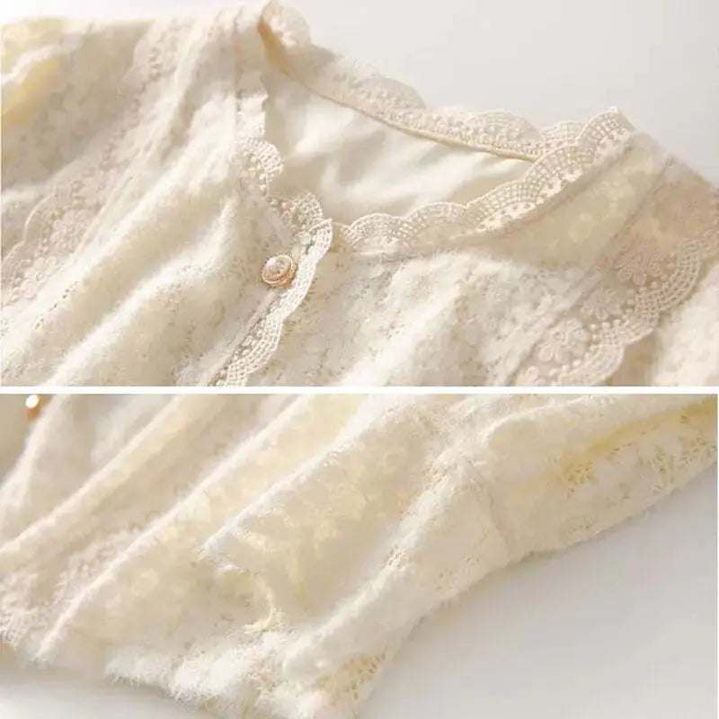 Elegant Women's Lace Shirt – Style & Warmth Combined