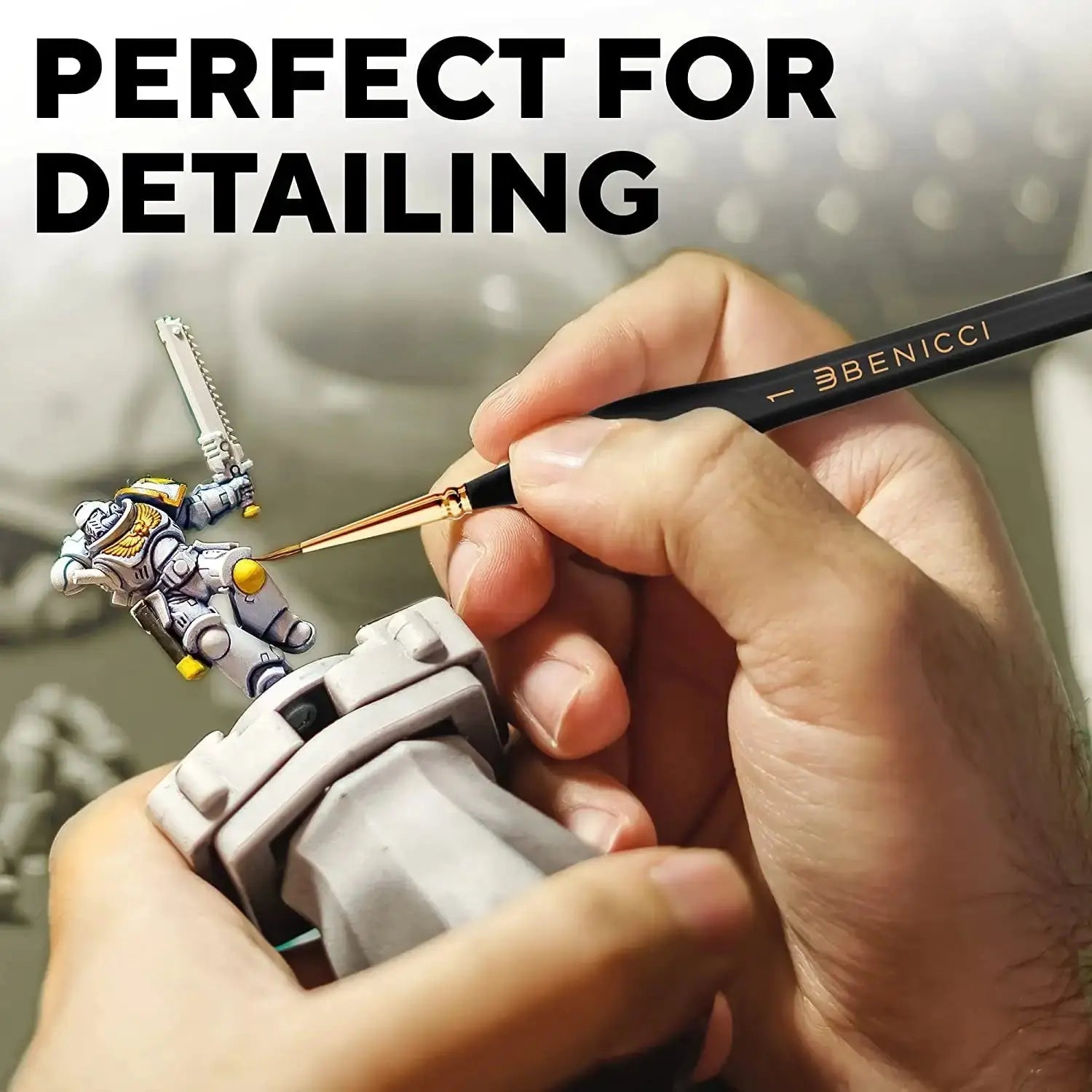Elite Miniature Art Brush Set - 10 Detail Brushes for Fine Art