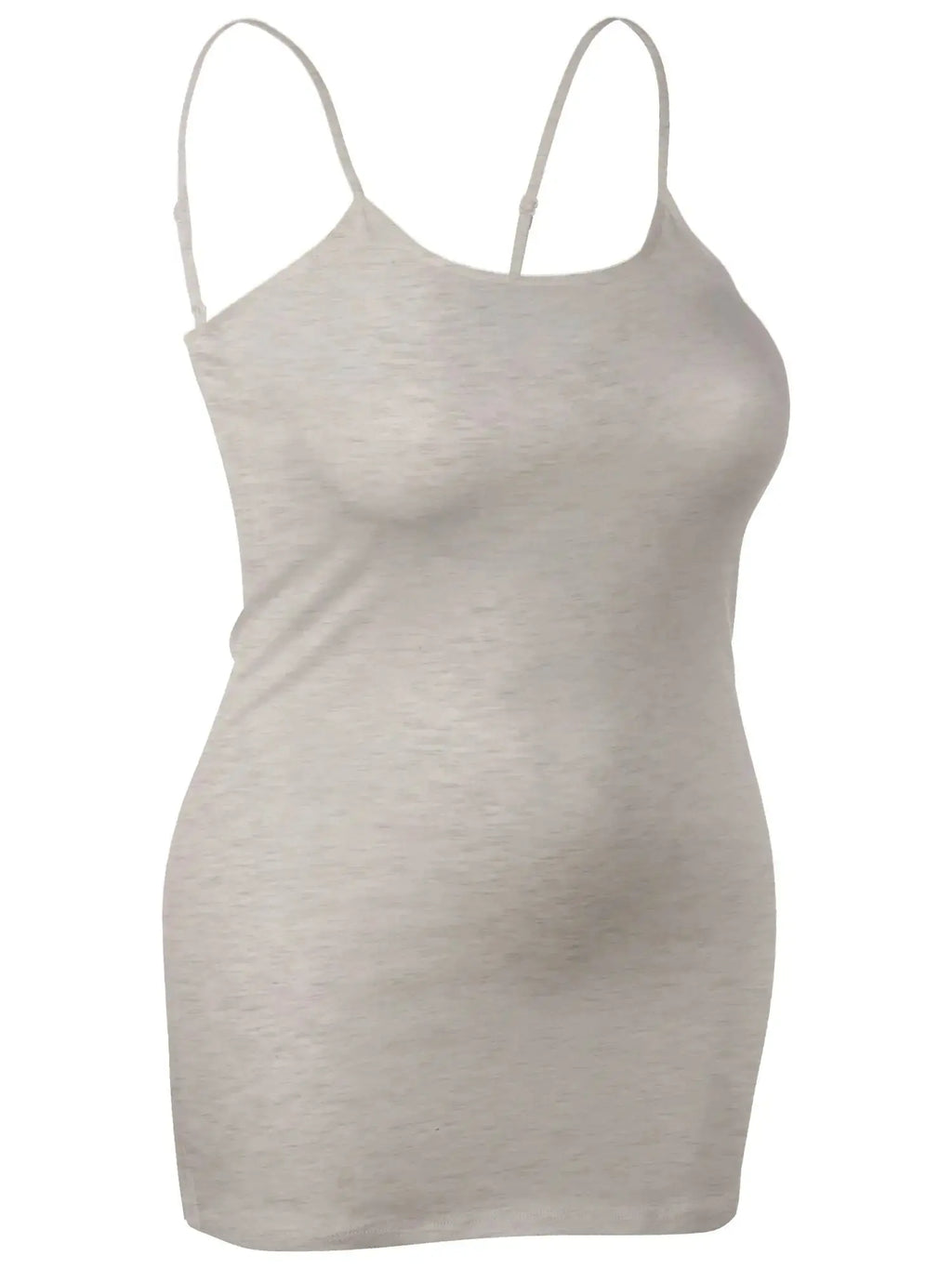 Emmalise Women's Basic Casual Long Camisole Adjustable Strap Cami Layering Top | Black, Oatmeal, Olive