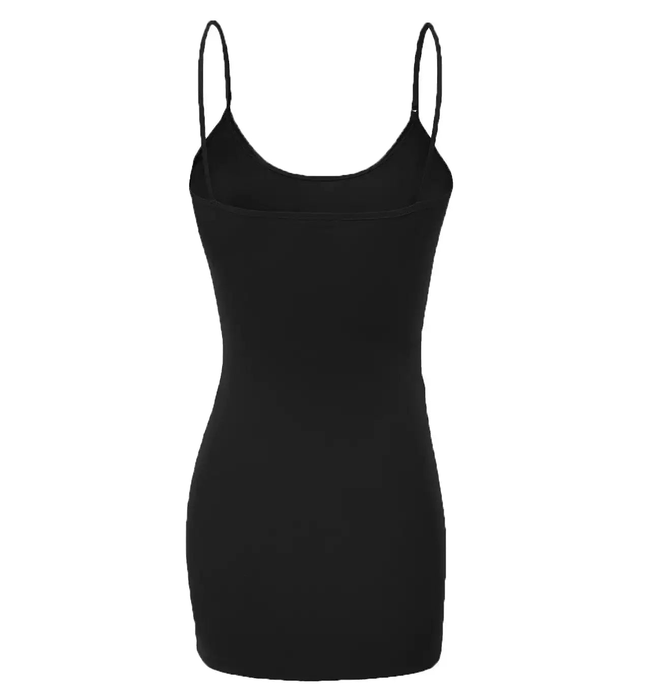 Emmalise Women's Basic Casual Long Camisole Adjustable Strap Cami Layering Top | Black, Oatmeal, Olive
