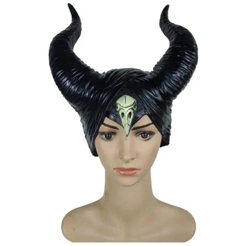 Enchanting Black Horns Hat – Witch Cosplay Headpiece