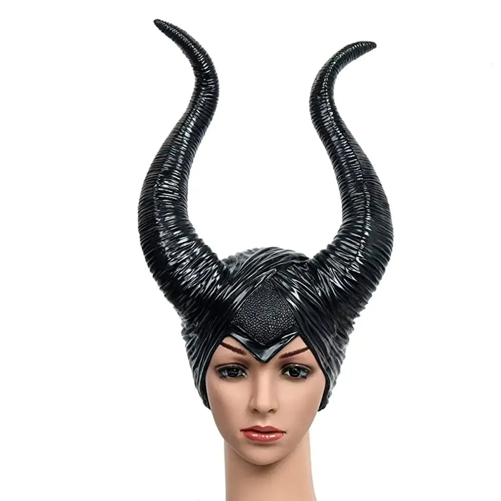 Enchanting Black Horns Hat – Witch Cosplay Headpiece