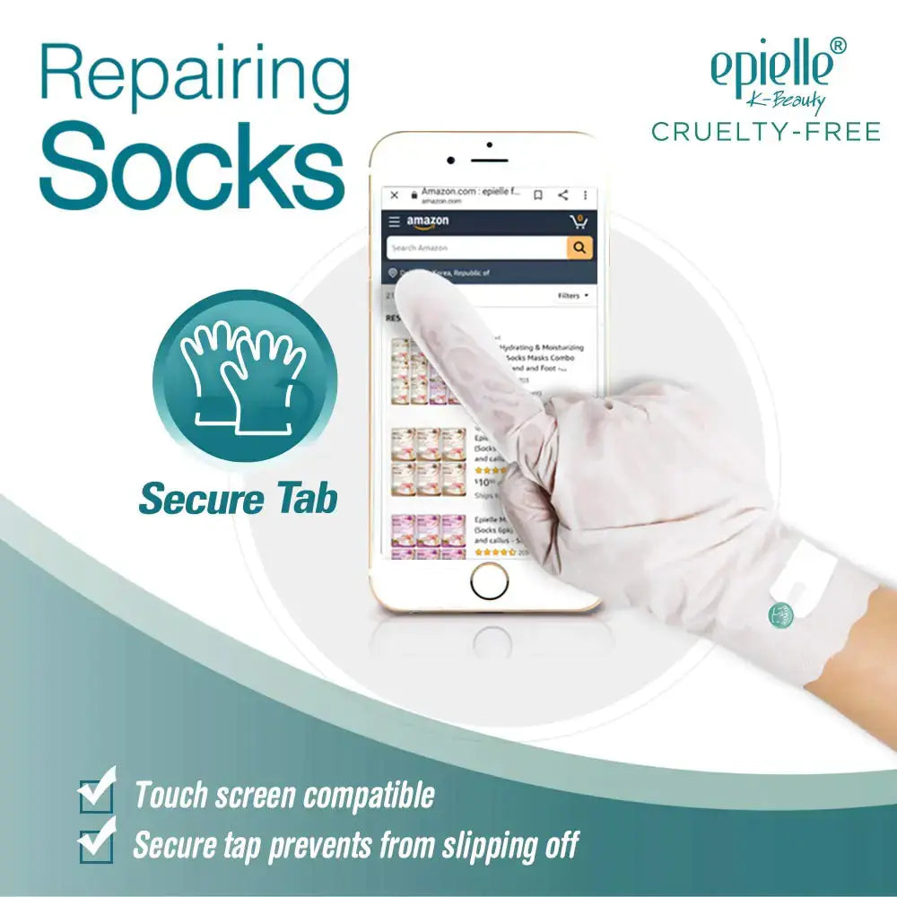 Epielle Intensive Repairing Hand Masks - 6 Pack | Deep Moisture Gloves for Dry, Cracked Hands