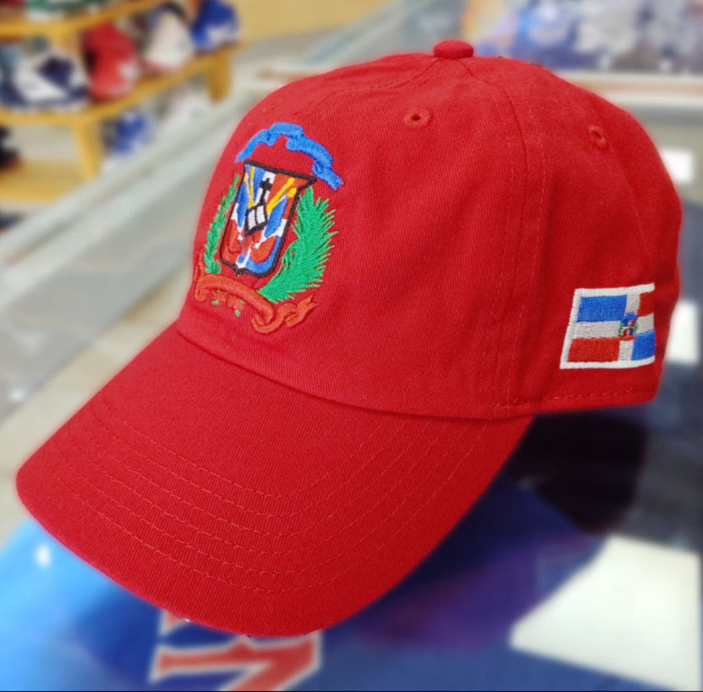 Escudo Republica Dominicana - Dominican Red / Full Color Shield Dad Hat