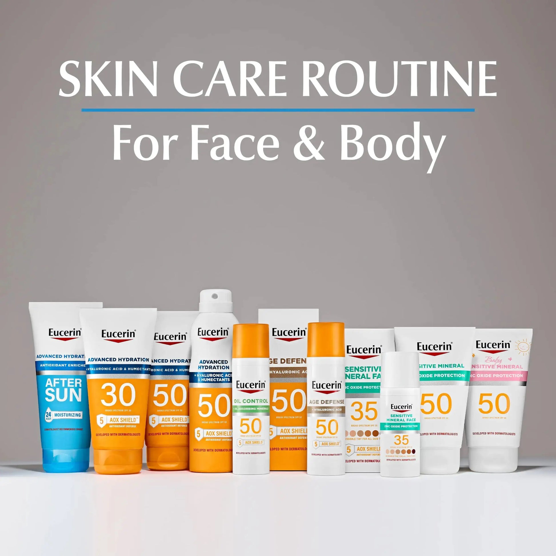 Eucerin Sun Tinted Mineral Face Sunscreen SPF 35 – Gentle Zinc Oxide Protection for Sensitive Skin