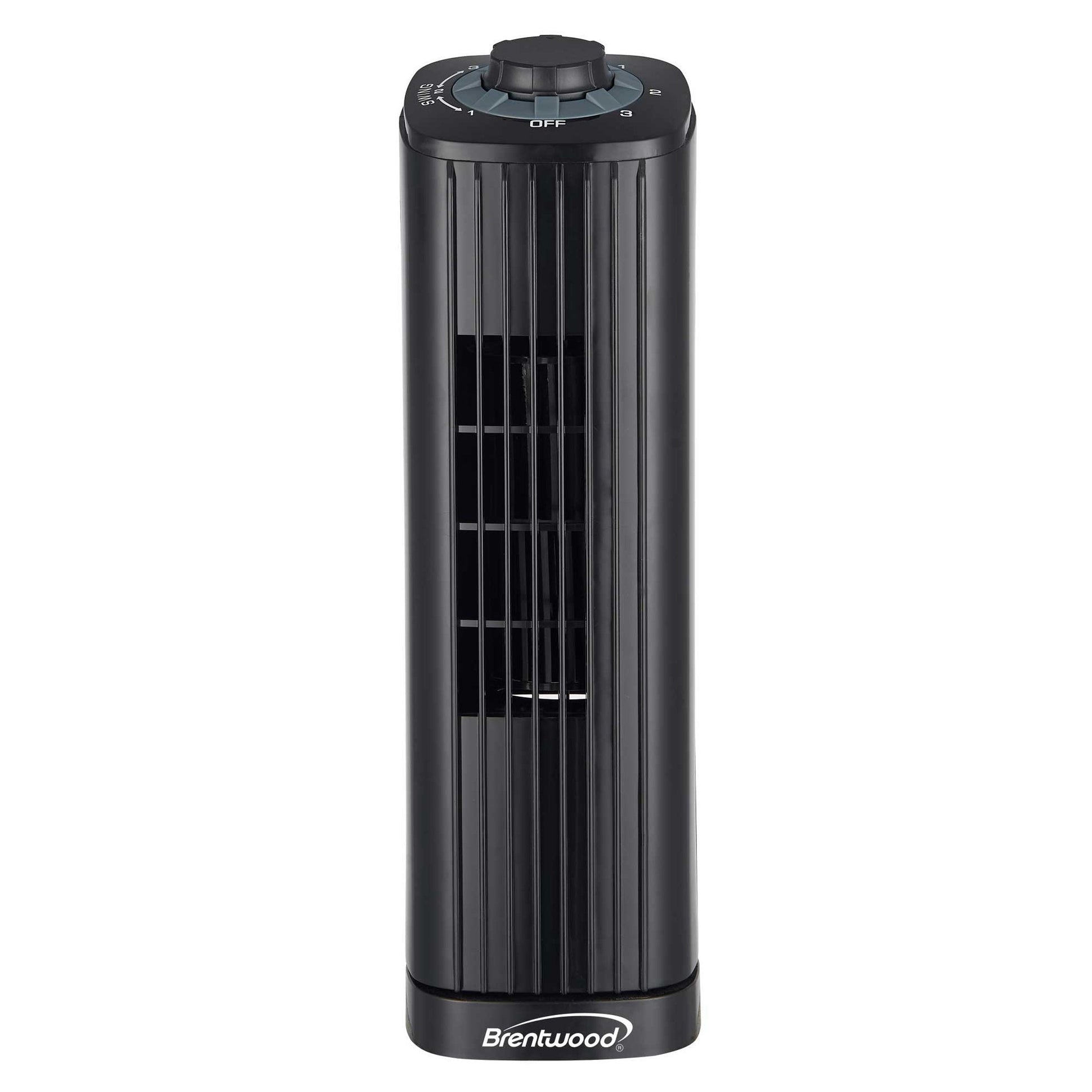 Brentwood 14 Inch 3-Speed Oscillating Portable Tower in Black