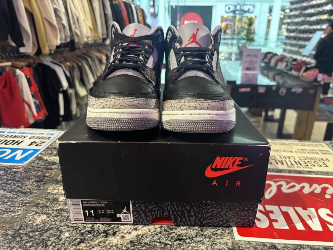 PRE OWNED Jordan 3 Retro OG Black Cement (2024)