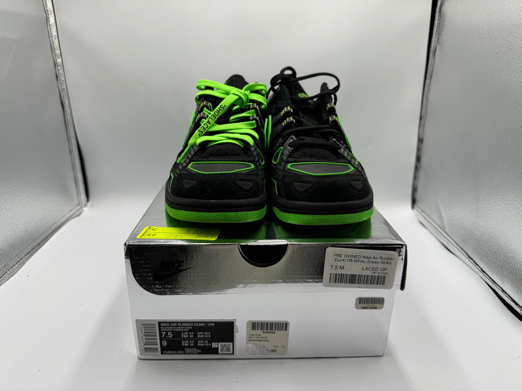 PRE OWNED Nike Air Rubber Dunk Off-White Green Strike