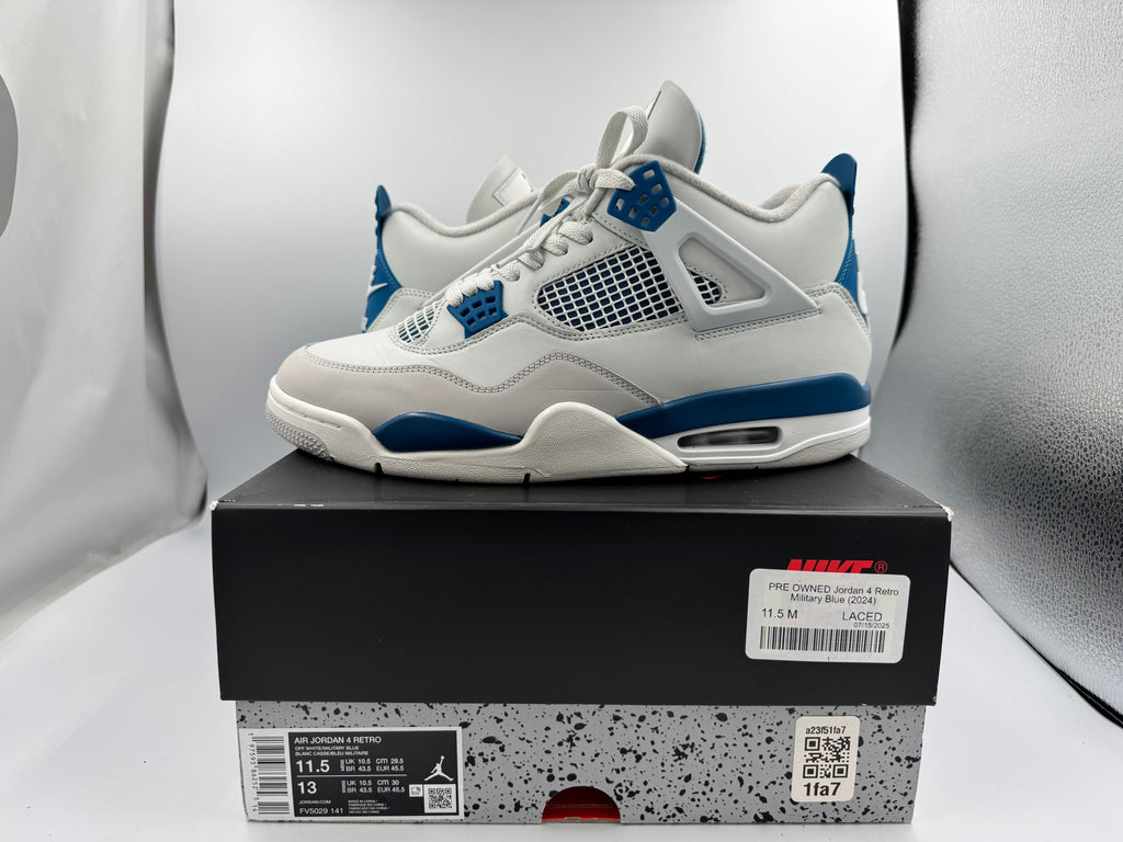 PRE OWNED Jordan 4 Retro Military Blue (2024)