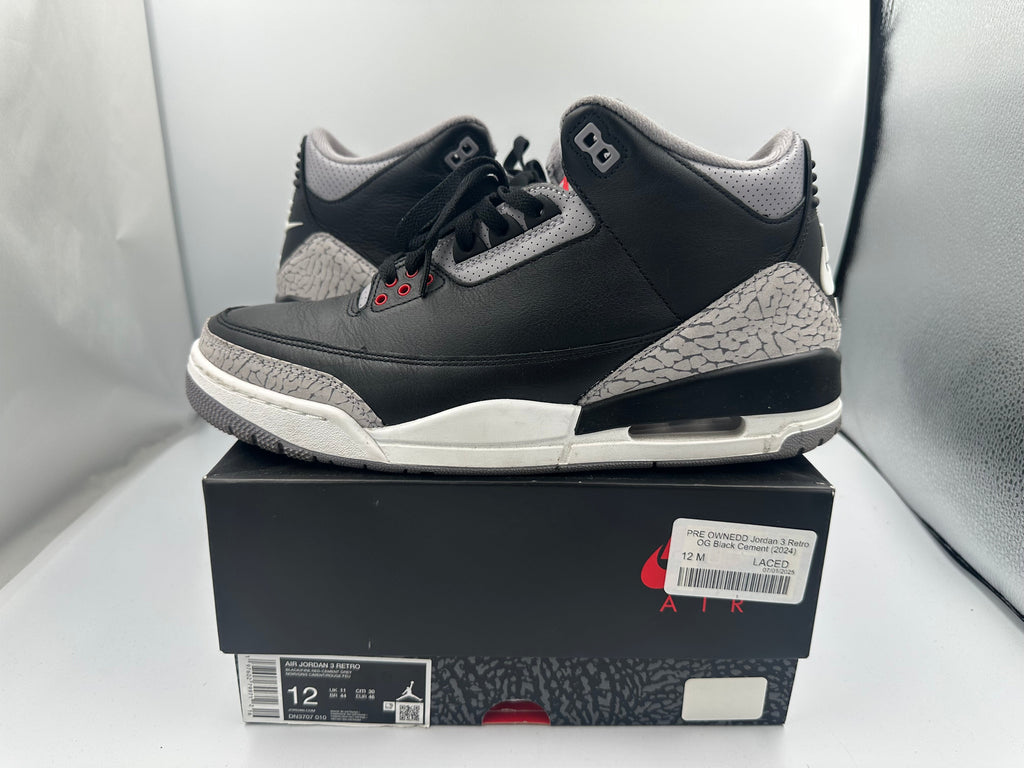 PRE OWNEDD Jordan 3 Retro OG Black Cement (2024)
