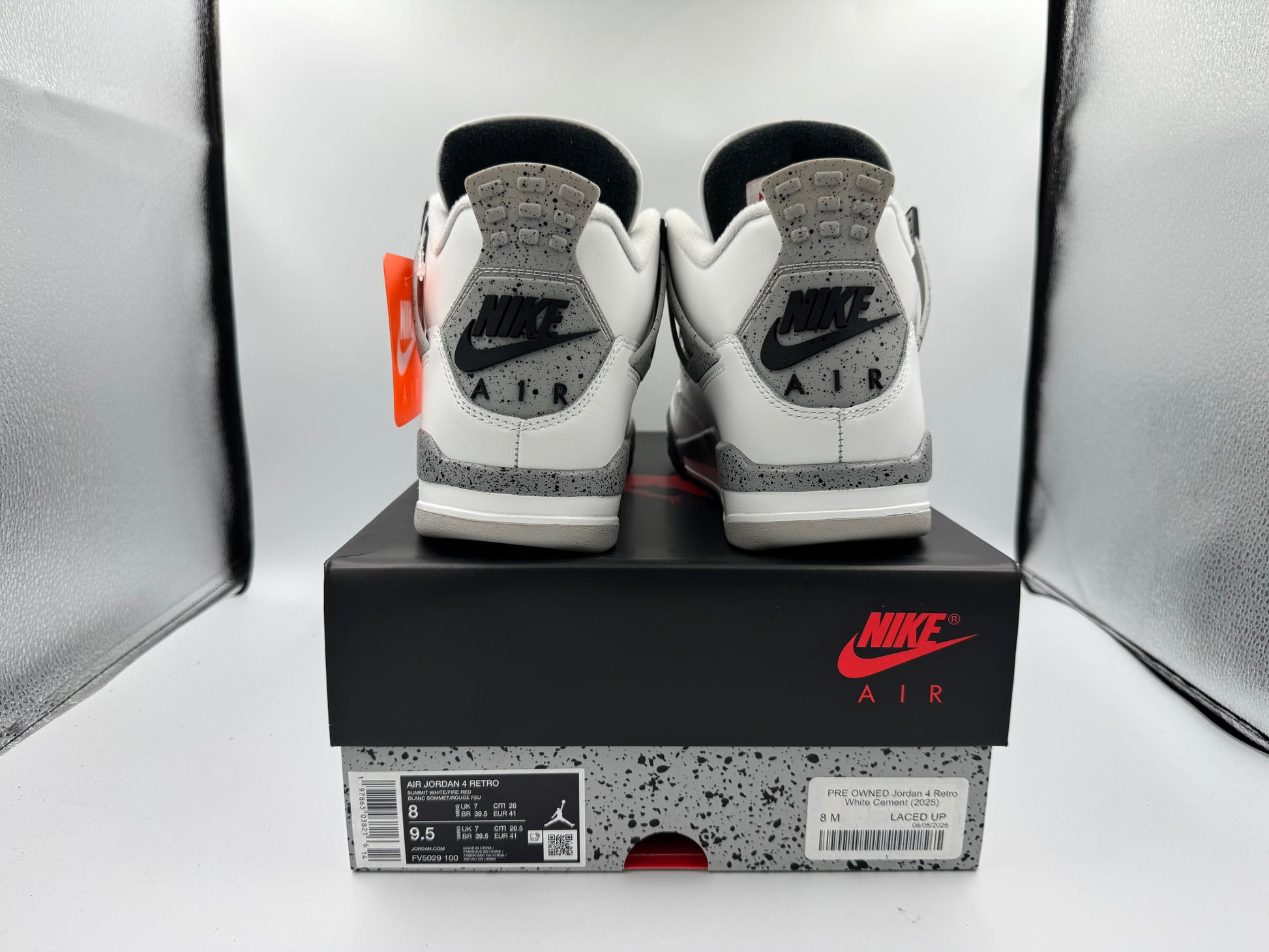 PRE OWNED Jordan 4 Retro White Cement (2025)