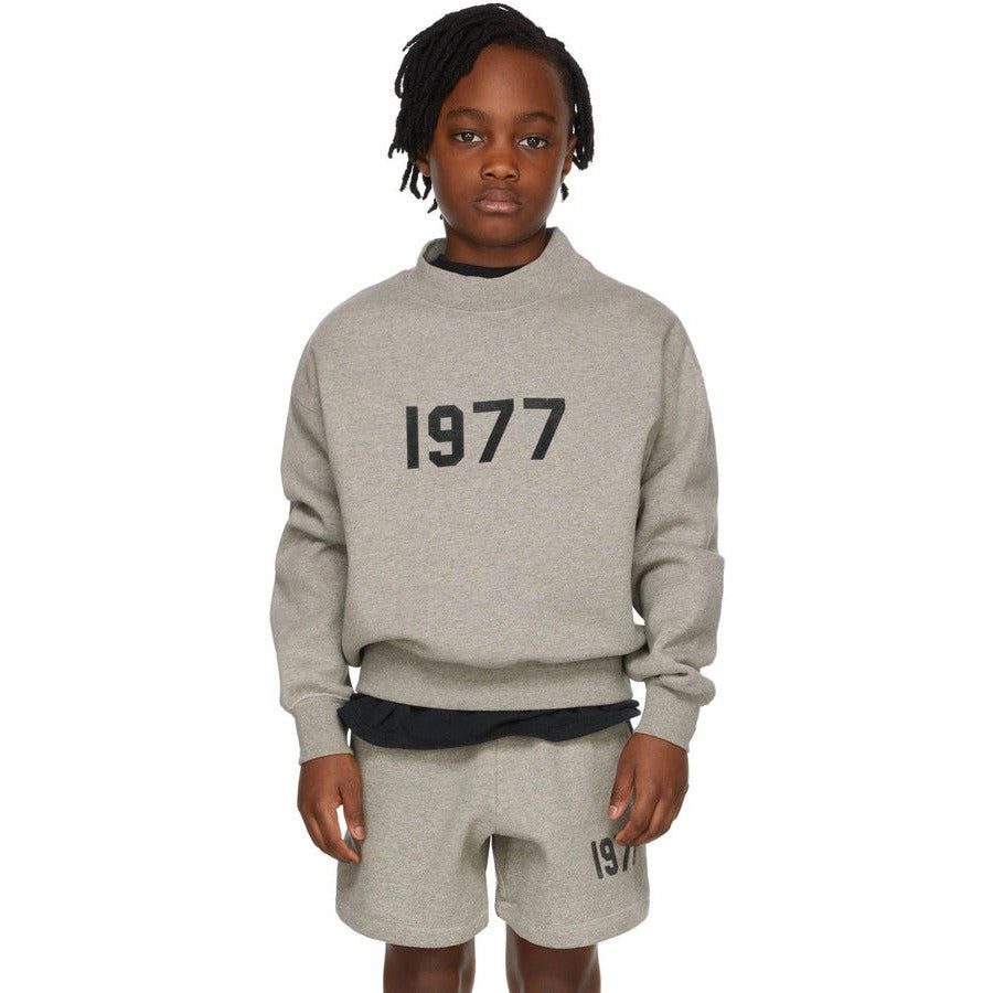 Fear of God Essentials Kids Sweatshirt Dark Oatmeal "1977"