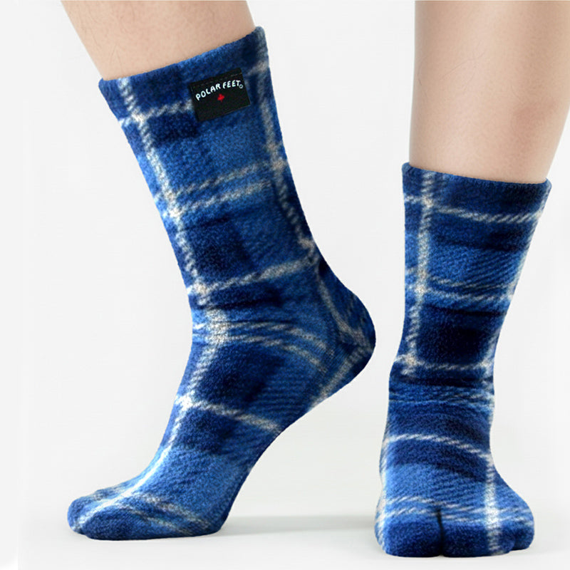 Polar Feet Fleece Tabi Socks - Flannel