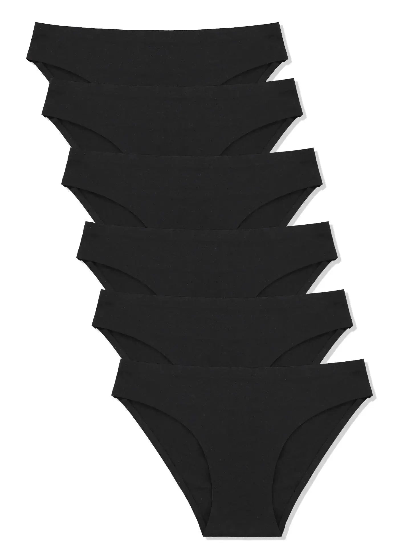 FINETOO Women’s Seamless Hipster Underwear | Soft Stretch Invisibles Briefs Bikini | Pack of 6